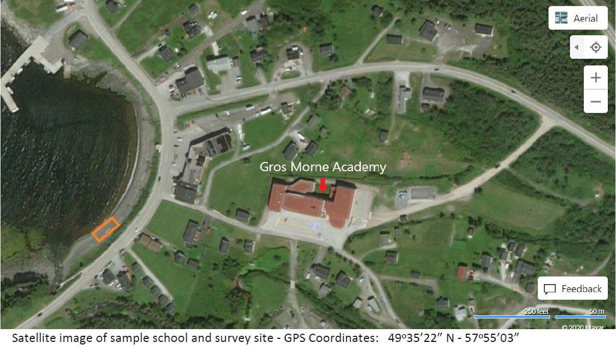 Satellite image of sample school